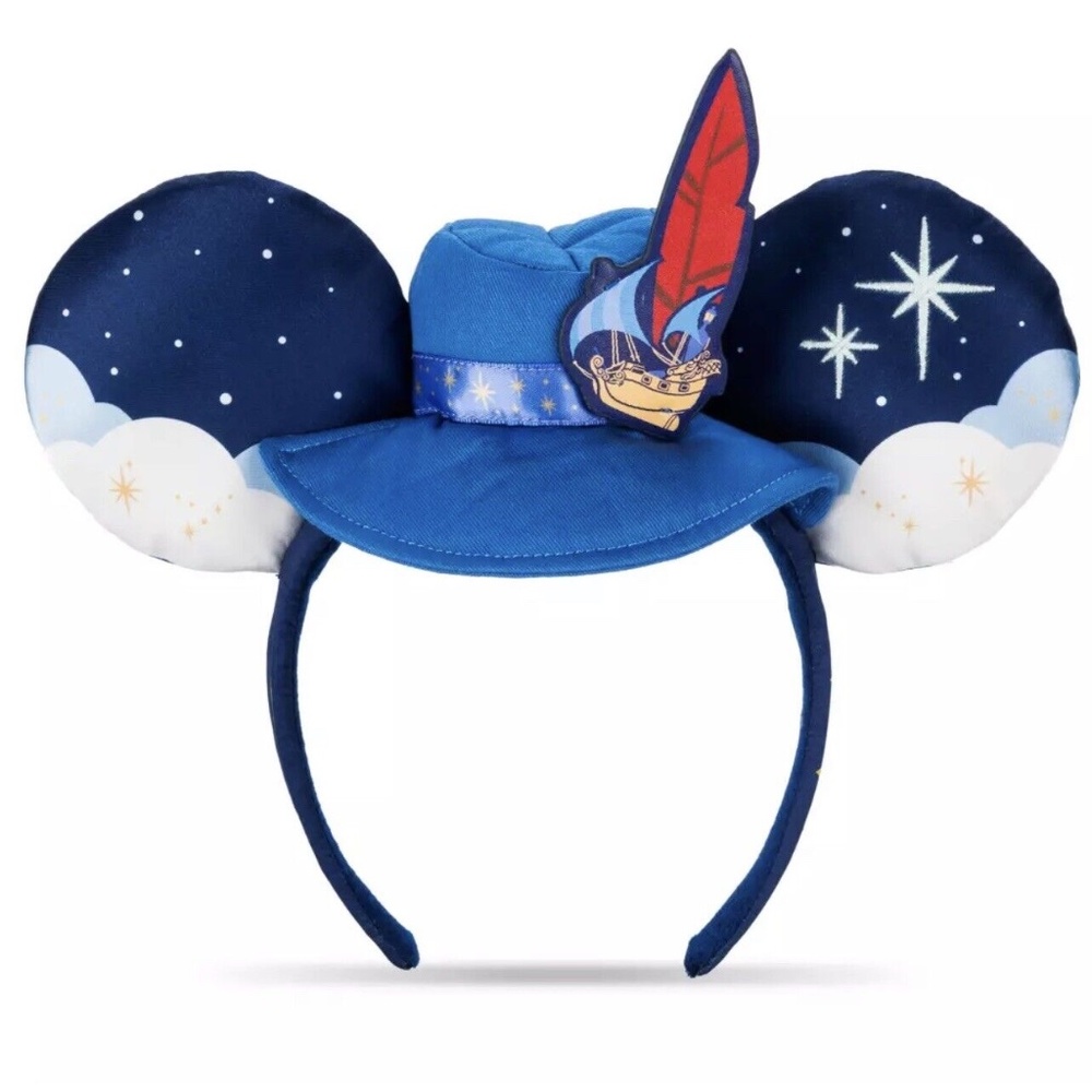 Disney World 50th Mickey Peter Pan's Flight Main Attraction Headband Ears - NEW - Picture 1 of 2